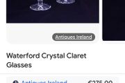 waterford crystal claret glasses