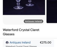 waterford crystal claret glasses