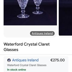 waterford crystal claret glasses