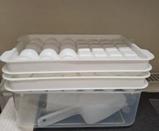 Ice Cube Tray Set with Storage Bin