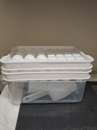 Ice Cube Tray Set with Storage Bin