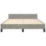Bed Frame without Mattress Light Grey 135x190cm Double Velvet Image 3