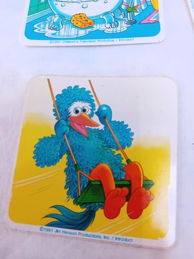 Vintage set of  Sesame Streets Stickers