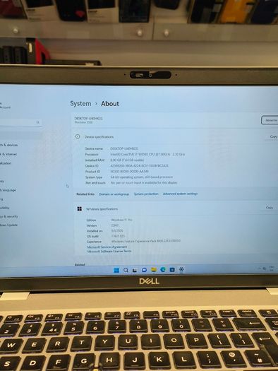 Dell Precision 3550 15.6" i7-10610U (10th Gen), 8GB RAM, 500 SSD, Windows 11 Pro, UHD Graphics NVIDIA Quadro P520