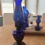 Vintage cobalt blue and Opaline glass Image 3