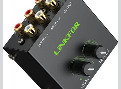 LiNKFOR Passive RCA Audio Mixer