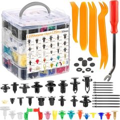 925PCS Car Trim Clips Set with Removal Tools, 26 Sizes Car Plastic Rivets Set, Assorted Retainer Clips Fasteners Kit for Bumper, Door, Fender - Universal Auto Body Rivet Clips and Fastener Remover