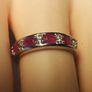 Natural Ruby & Zircon Band Ring Image 9