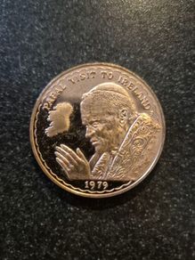 Silver Papal Visit Commerative Coin