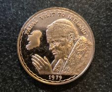 Silver Papal Visit Commerative Coin