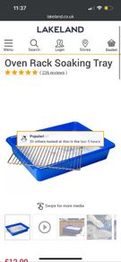 Oven rack soaking tray