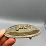 Vintage Alpaca Mexico Western Belt Buckle - Three Horse Heads, Floral Engravings Image 4