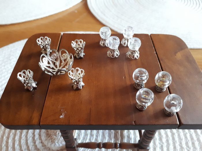 Dolls house tableware - plates, cutlery, glasses and more