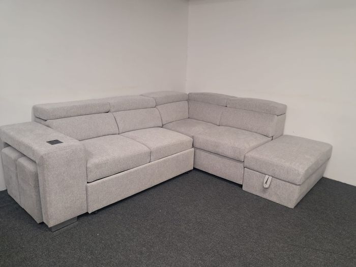 New light Grey Corner Sofa bed