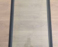Black Metal Coffee Table with Glass Top