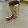 Solid brass sculpture: || Boot Ashtray || Vintage small item in perfect condition || Brass army boot / wellies / brass boot Image 4