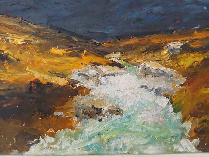 Vintage Oil Painting by C McLoughlin (1970)