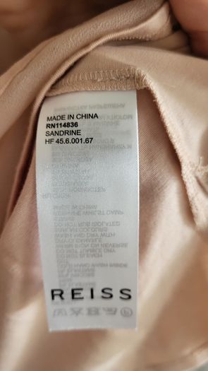 REISS Sandrine High neck semi sheer long sleeve top Sz M (Fit 10-12 UK) Bnwt Rrp 115