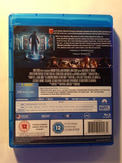 Iron Man Trilogy (Marvel) Robert Downey Jr. [3xBlu-ray Movies]