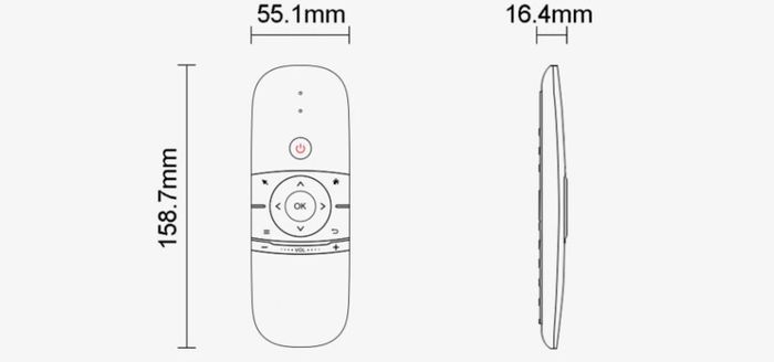 Smart Fly Air Mouse Dual Side Rechargeble Mini IR Remote Control..