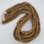 Vintage African Style Stripe Glass 4-5.5mm Beads Necklace Strand Image 3