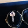10 ct gold ring  with  Natural Amethyst stone and Diamonds Image 5