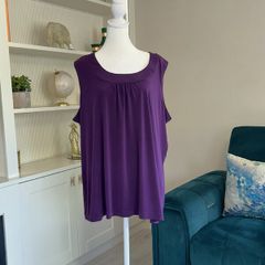 Ladies Purple Sleeveless Top from Susan Graver Size: UK 22 / EU 50