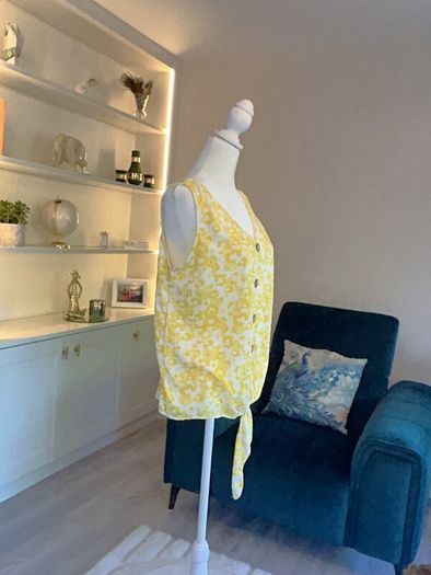 Brand-new Yellow and White Ladies Summer Top from Dunnes Stores