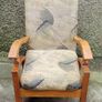 Art deco original upholstery beech frame armchair Image 4