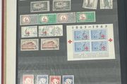 Collection: Thematic Red Cross, Malaria and For Young People stamps mainly used however some mint noted along with some miniature sheets on 28 pages