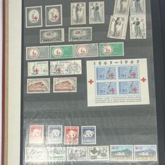 Collection: Thematic Red Cross, Malaria and For Young People stamps mainly used however some mint noted along with some miniature sheets on 28 pages