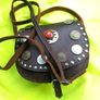 Hand bag /shoulder bag leather bag Leather buckle shoulder strap  Moroccan hand stitched vintage genuine leather bag purse genuine  vintage item great gift present  girls/ladies Image 2