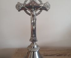 Antique 18" Metal Crucifix