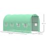 4x2 m Polytunnel Walk-in Greenhouse with Zip Door and Windows-Green (FREE SHIPPING) Image 3