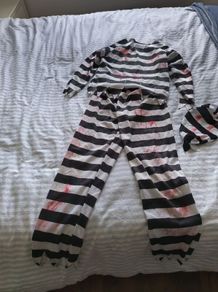 Kids zombie prisioner outfit age 7-9