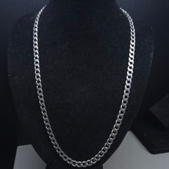 Vintage Hallmarked Sterling Silver Heavy Curb Chain 61cm 42.18g