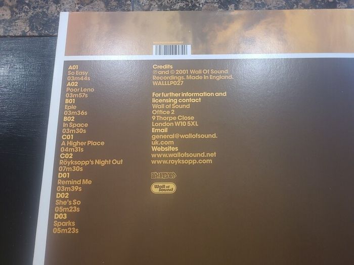 Royksopp - 2001 - Melody AM  - original 2xLP