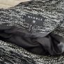 Marble Black & White Tweed Asymmetric Button Midi Skirt - Size EU 38 Image 4