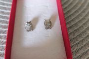 Silver earrings Owl