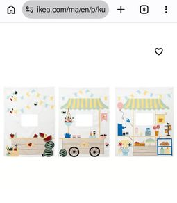 IKEA KURA Bed Curtains // Market stall pattern