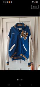 vintage DeLong letterman jacket college high school 90s