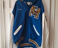 vintage DeLong letterman jacket college high school 90s