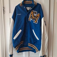 vintage DeLong letterman jacket college high school 90s