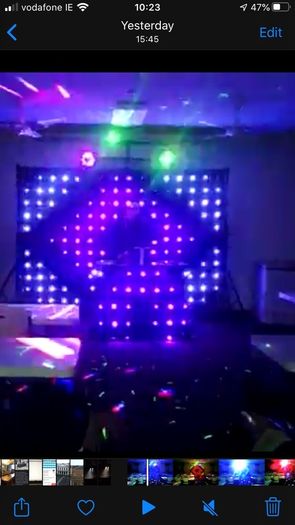 Led video graphic curtain