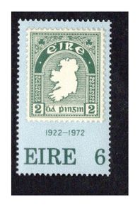 1972 Ireland 50th Anniversary of the First Irish Postage Stamp Commemorative Stamp Mint Never Hinged (MNH)
