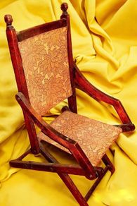 Pristine Antique Victorian Childs Campaign Chair