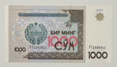 Uzbekistan 1000 Sum 2001 Banknote