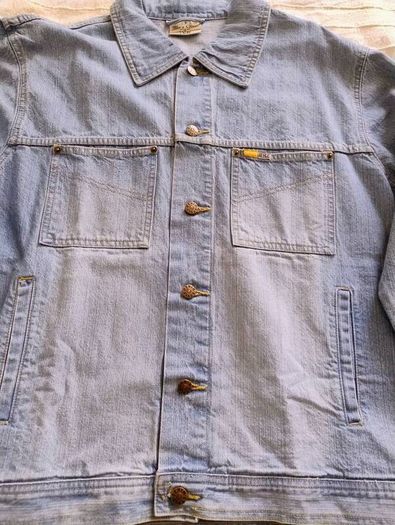 Mens denim cotton jacket size 3XL in very good condition see last three photos for exact measurements FREE STANDARD POSTAGE INCLUDED