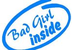 Bad girl inside decal sticker CAR STICKER DECAL VINYL