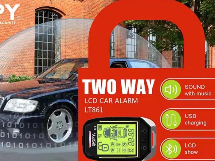 SPY Car Two Way Alarm System Full Set Immobilization Remote Starter Keyless Entry Automotive Smart Central Locking Control Kit